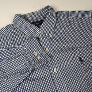 Ralph Lauren‎ Classic Fit Blue Check 17.5 34/35 Button Shirt
